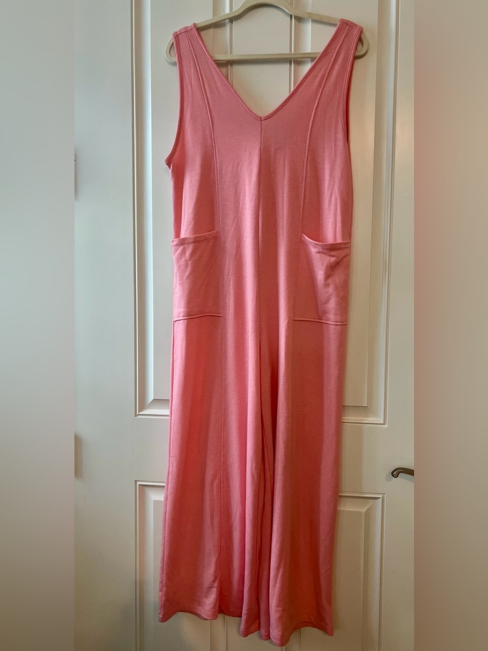 Zenana Coral Pink Jumpsuit with Front Pockets Small